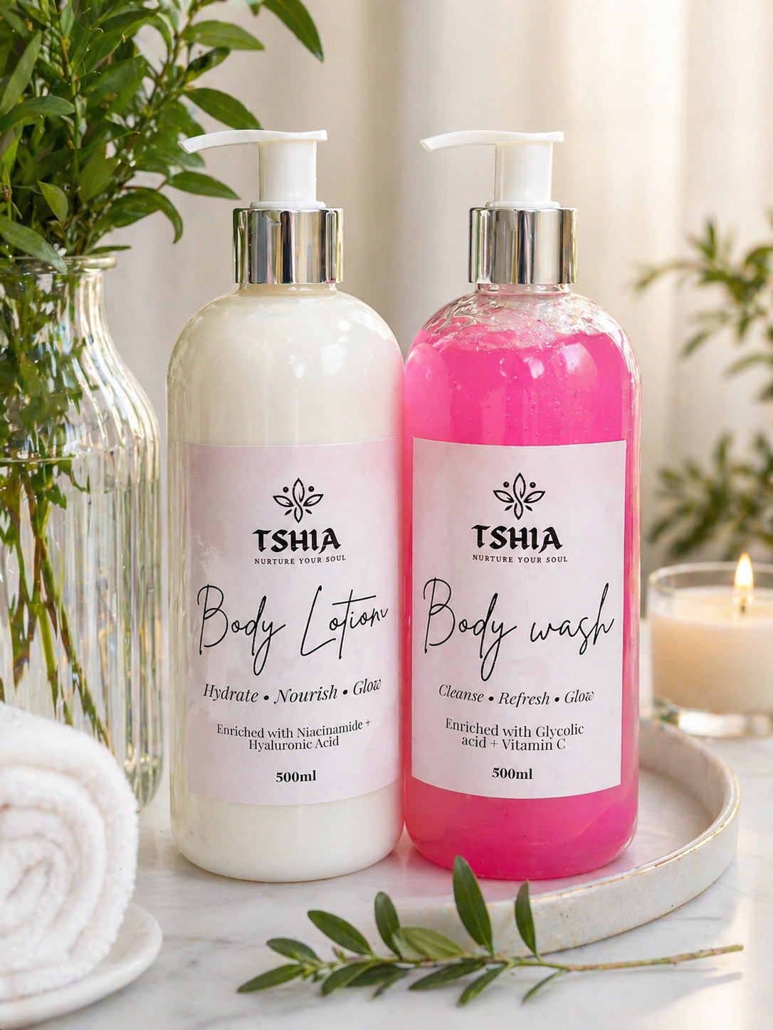 Glycolic Acid body wash & Niacinamide body Lotion
